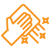 Cleaning Surfaces Icon Orange